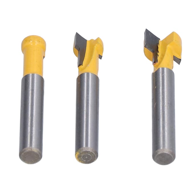 3-delige Keyhole Routerbits Set 1/4 inch Schacht T-Slot Router Bits Freesbits voor Hout