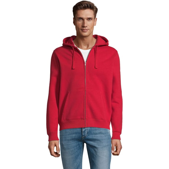 SOLS Heren Spike Full Zip Hoodie (Rood)