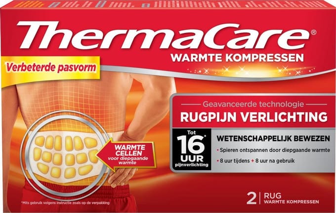 Thermacare - Rugpijn verlichting warmte kompres 2 Stuks