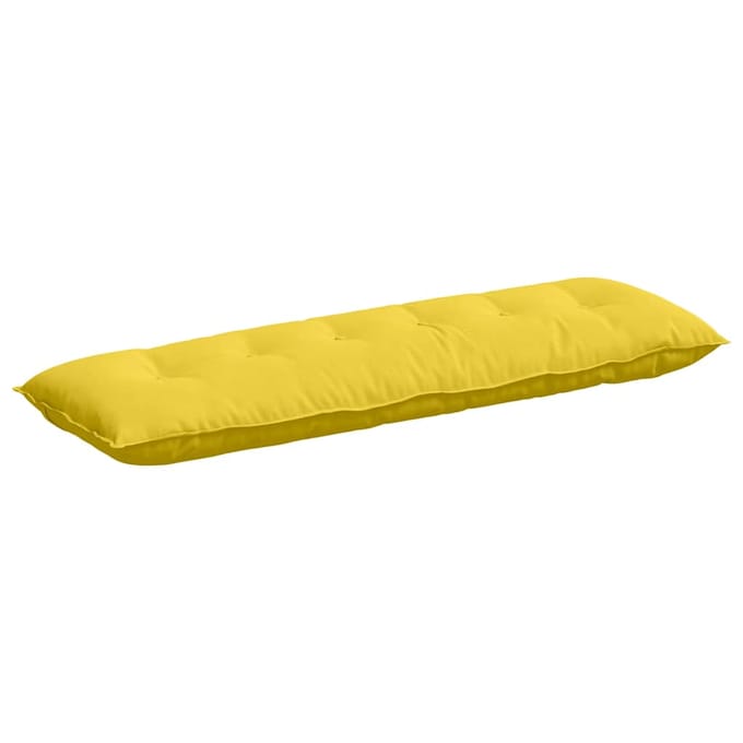 vidaXL - Rugkussen - Licht - Geel - 160 - x - 50 - x - 19 - cm - Stof