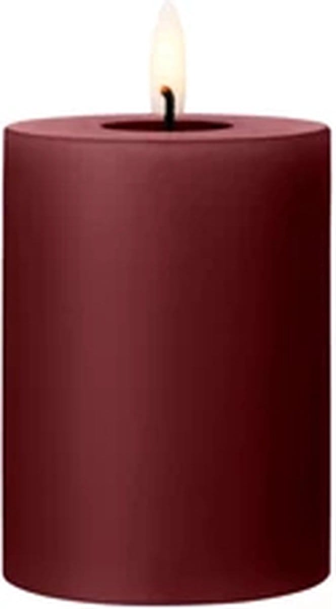 Ester & Erik Led Pillar kaars H10cm deep wine