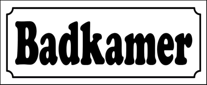 Wandbord / Deurbord - Badkamer