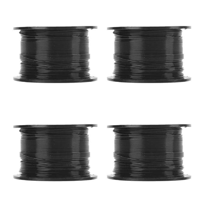 4 Stuks Metallic Twist Kabel Tuinbinders Herbruikbare Bevestiging Knipbaar Gegalvaniseerd IJzerdraad 0.8mm black