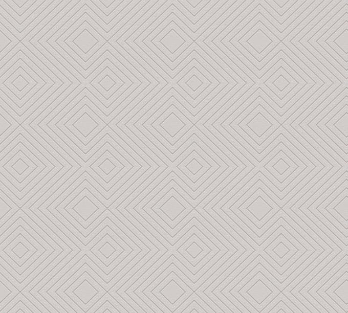 GEOMETRISCH BEHANG | Grafisch - licht taupe zilver glitter - A.S. Création Attractive