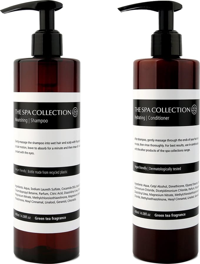 The Spa Collection Green Tea - Shampoo + Conditioner - 400 ml pompfles - Set van 2 stuks
