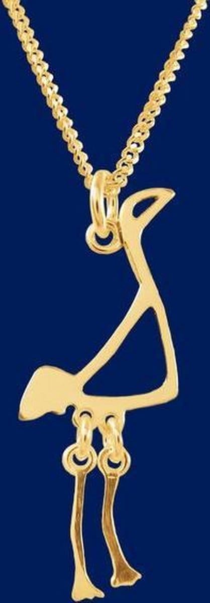 AuBor ®. Hanger. Goud. De kraanvogel.