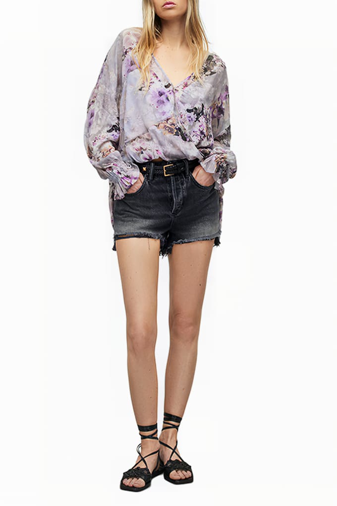 AllSaints Penny Lucia Top Storm Grey Taglia: 44 | Magliette intime Outlet | Donna | Grigio