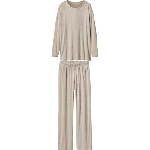 ESMARA Dames pyjama (Beige, XS (32/34))