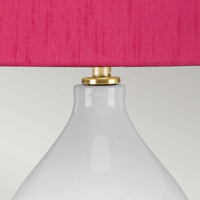 Elstead Lighting LED Tafellamp ISLA | 1X E27 Max 60W | Aged Brass, White, Pink