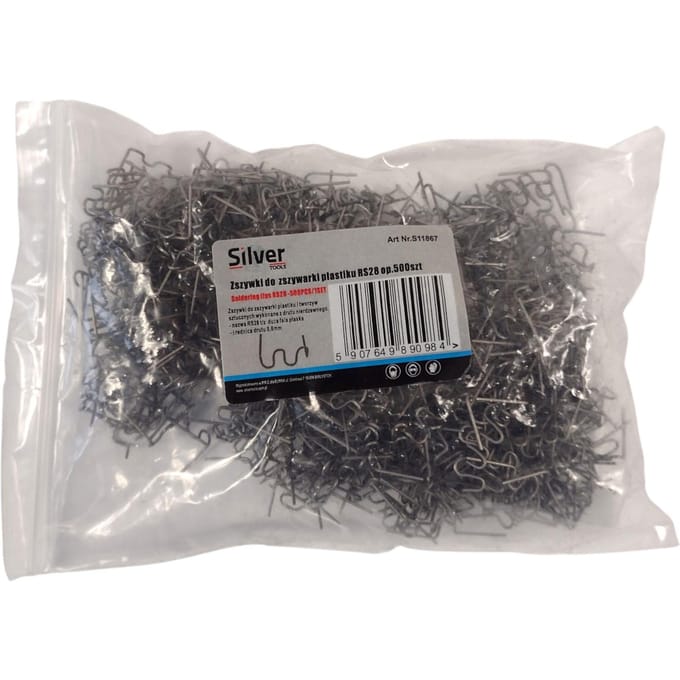 SilverTools RS28 Serie - Staples voor Plastic Lassen - 500 stuks - Staal - Kleine Golf