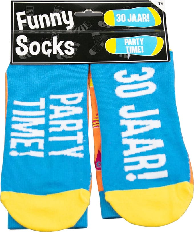 Sokken - Funny socks - 30 jaar! Party time!