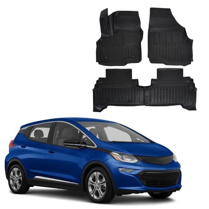 Tapis de sol 3D - SCOUTT - Chevrolet Bolt - Caoutchouc Premium - Résistant à l'eau - Sur mesure noir