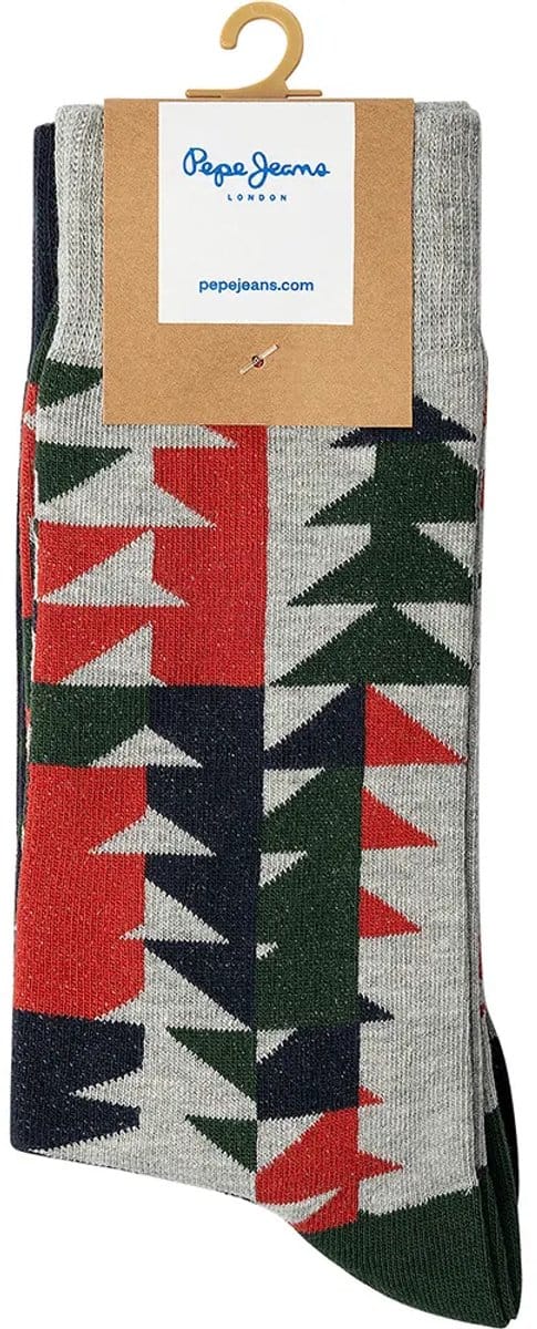 Pepe Jeans Geo Tree Crewsokken 3 Paren Veelkleurig EU 36-41 Man