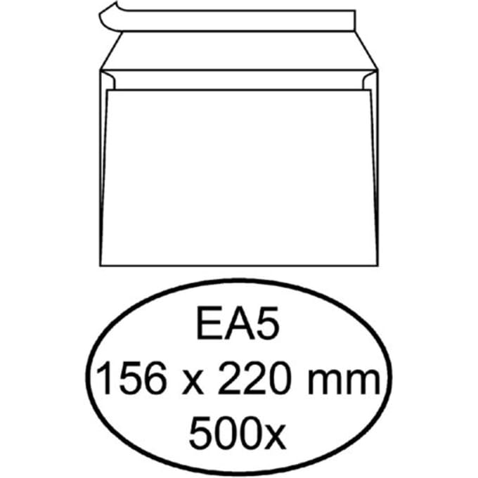 Envelop Quantore bank EA5 156x220mm zelfklevend wit 500 stuks