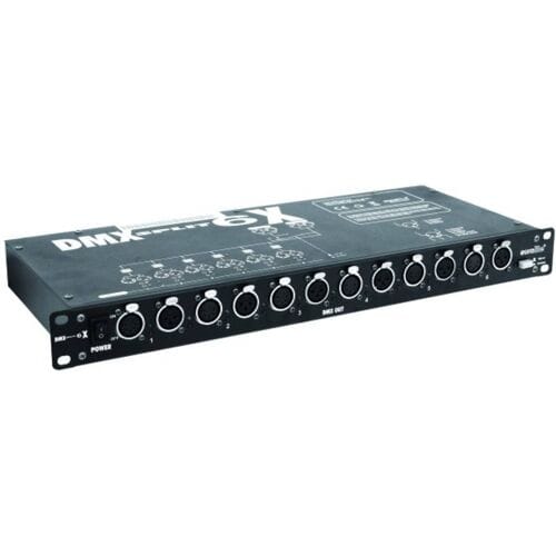Eurolite DMX Split 6X DMX splitter 6-kanaals 19 inch bouwvorm