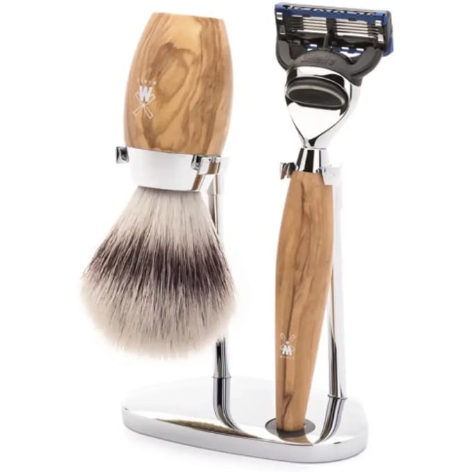 MÜHLE -Scheerset 3-delig -Kosmo -Olijfhout -Fusion