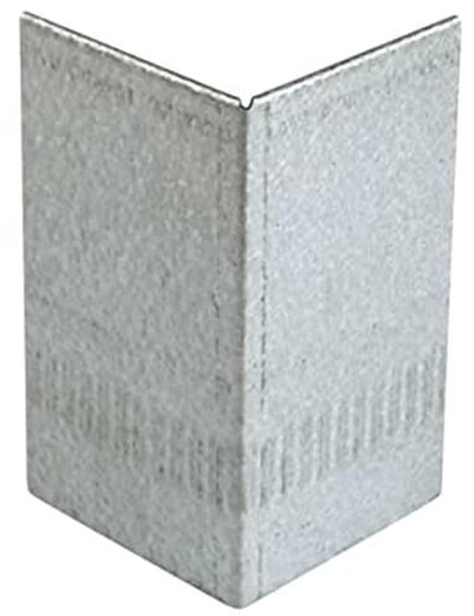 Externe hoekconnector voor gazonrand en bloembedrand - Hoogte 15 cm - Aluminium-zink