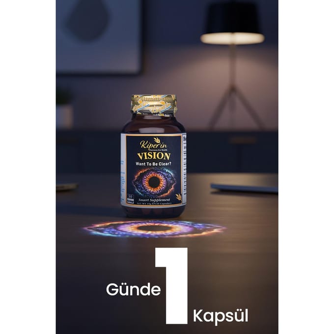 Kiperin Vision | Oog & Helder Zicht | Zink, Selenium, Astaxanthine, Luteïne, Saffraan | Voorraad voor 30 Dagen 1 PC