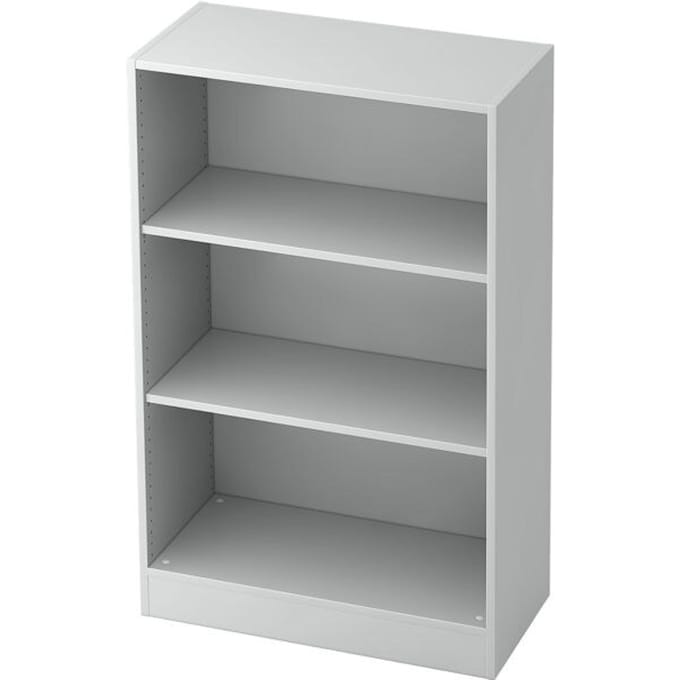TARVIS boekenkast, B 800 x T 400 x H 1270 mm, 3 OH, lichtgrijs