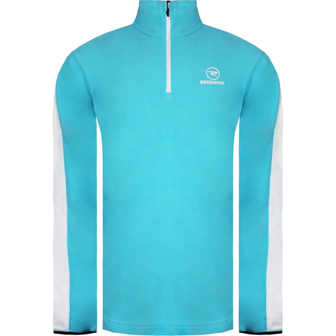 Rossignol Lange Mouw Half Zip Up Blauw Heren Micro Fleece Truien RL3ML12 771