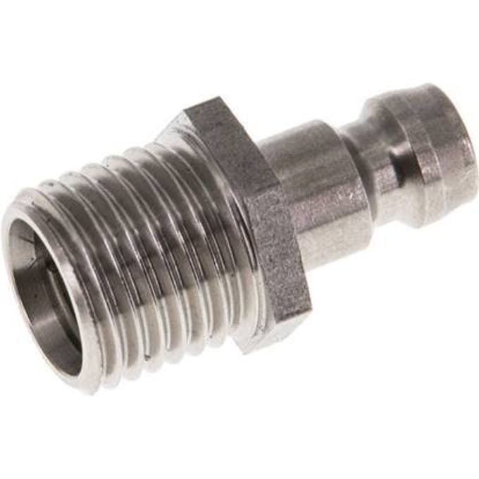 RVS DN 6 Tempereerkoppeling Insteeknippel M14x1.5 Buitendraad Dubbele afsluiting