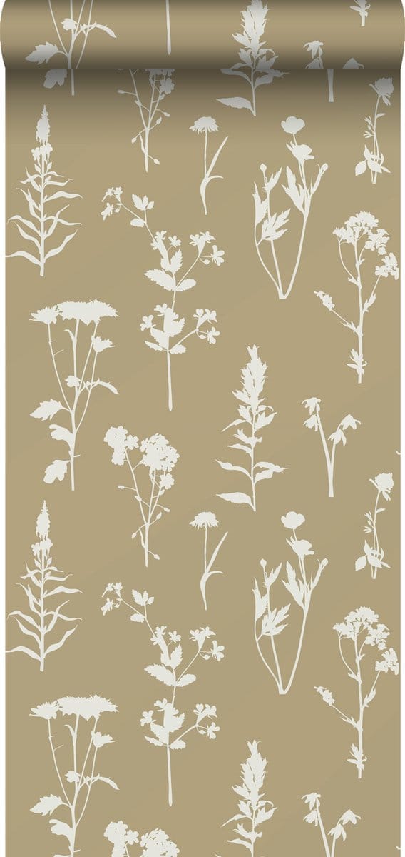 ESTAhome behang veldbloemen beige - 53 cm x 10.05 m - 139483