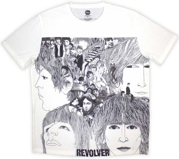 The Beatles - Revolver Heren T-shirt - XL - Wit
