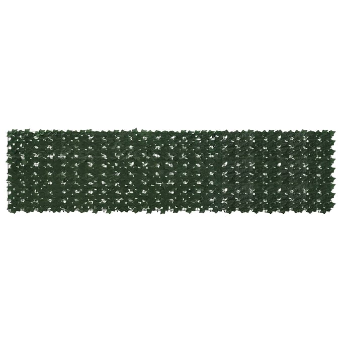 vidaXL - Balkonscherm - met - bladeren - Donkergroen - 300 - x - 75 - cm
