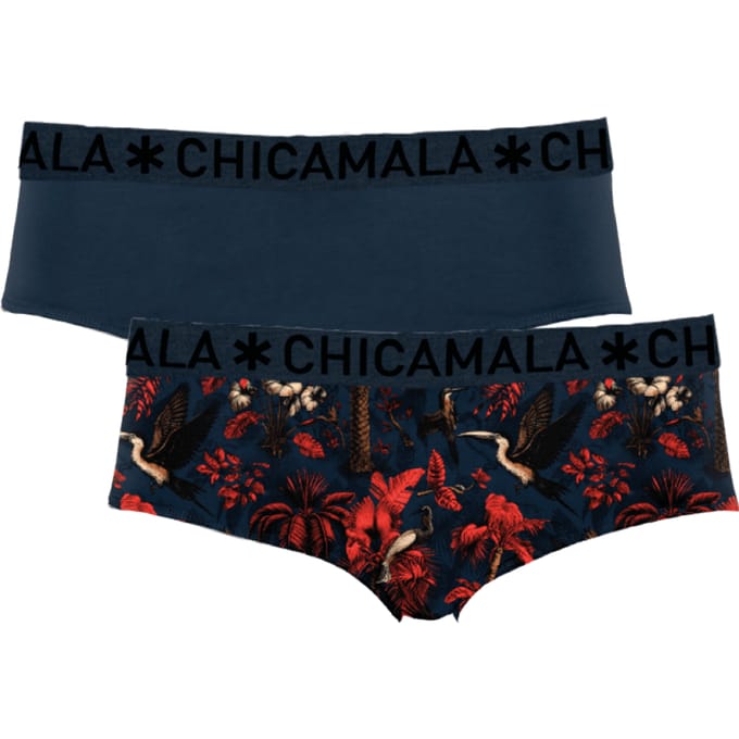 Muchachomalo Girls 2-pack hipster print+ solid