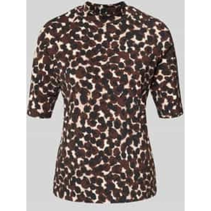 T-shirt met opstaande kraag en 1/2-mouwen