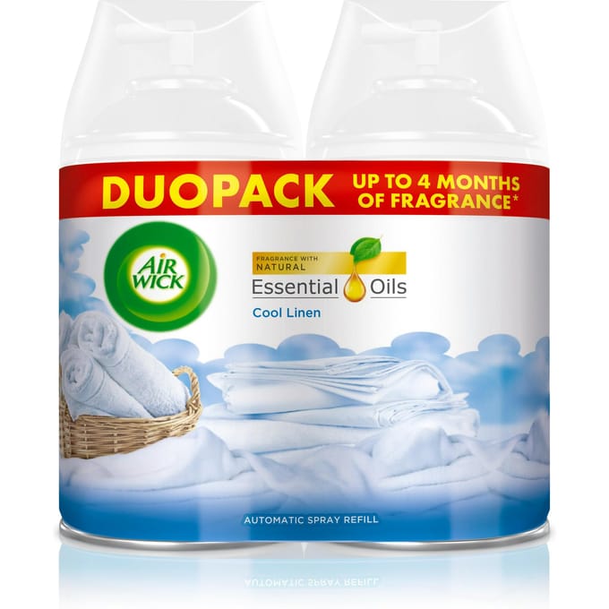 Air Wick Freshmatic Duopack Cool Linen &amp; Almond Blossom Navulling 2x 250 ml