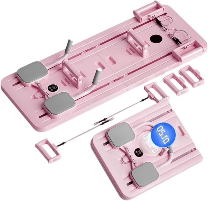 Pilates Board - Buikspier Trainer - Core Training - Auto Rebound - 56x45x15 cm - Roze