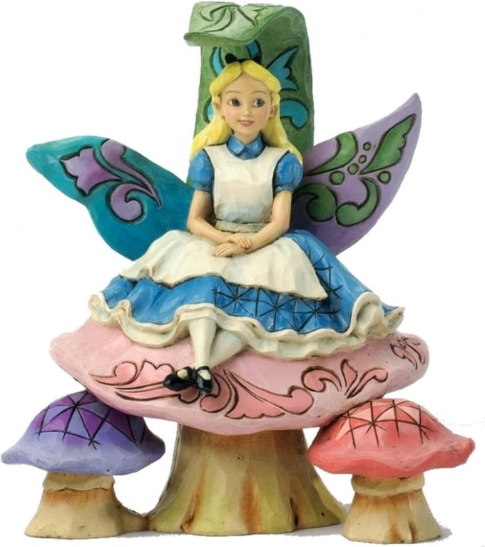 Alice on Mushroom Jim Shore Figurine Disney Traditions Retailer Exclusive