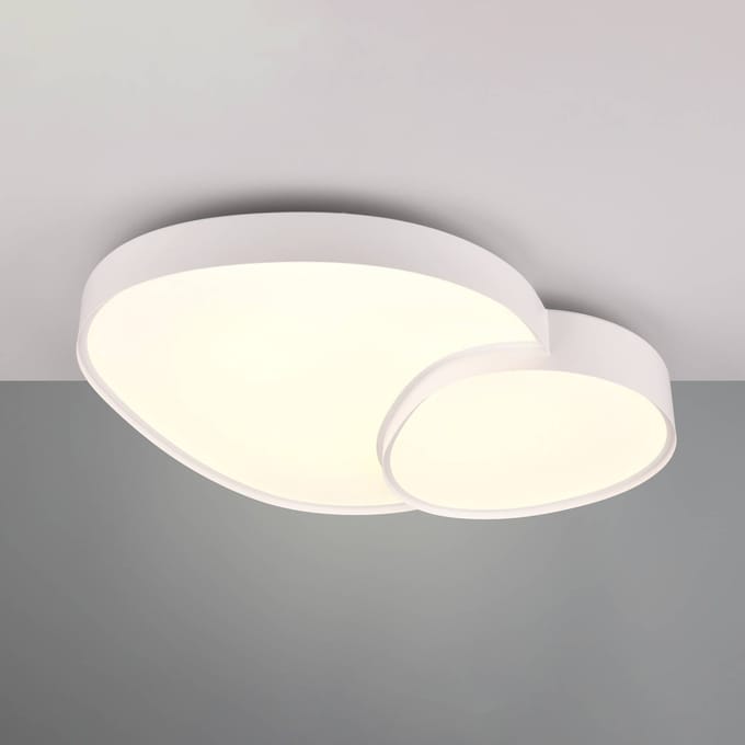 TRIO RISE - Plafondlamp - Wit mat - incl. 1x SMD 45W - Geintergreerde dimmer - Memory functie - Lichtkleur instelbaar