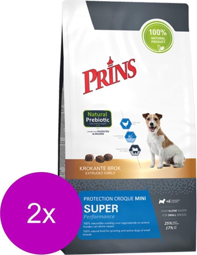 Prins Protection Croque Mini Super Performance - Hondenvoer - 2 x 2 kg