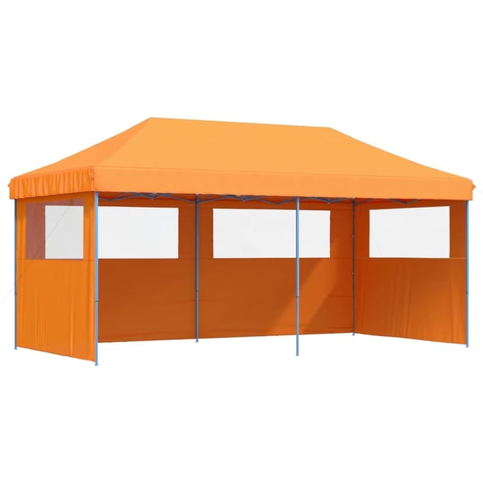 vidaXL - Partytent - inklapbaar - pop-up - met - 3 - zijwanden - oranje