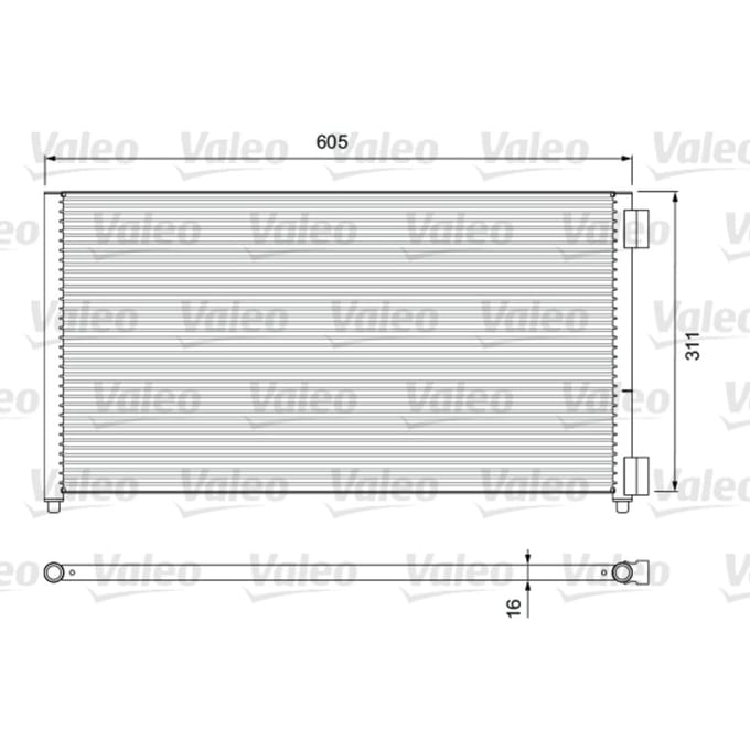 Condensator, airconditioning VALEO 817799