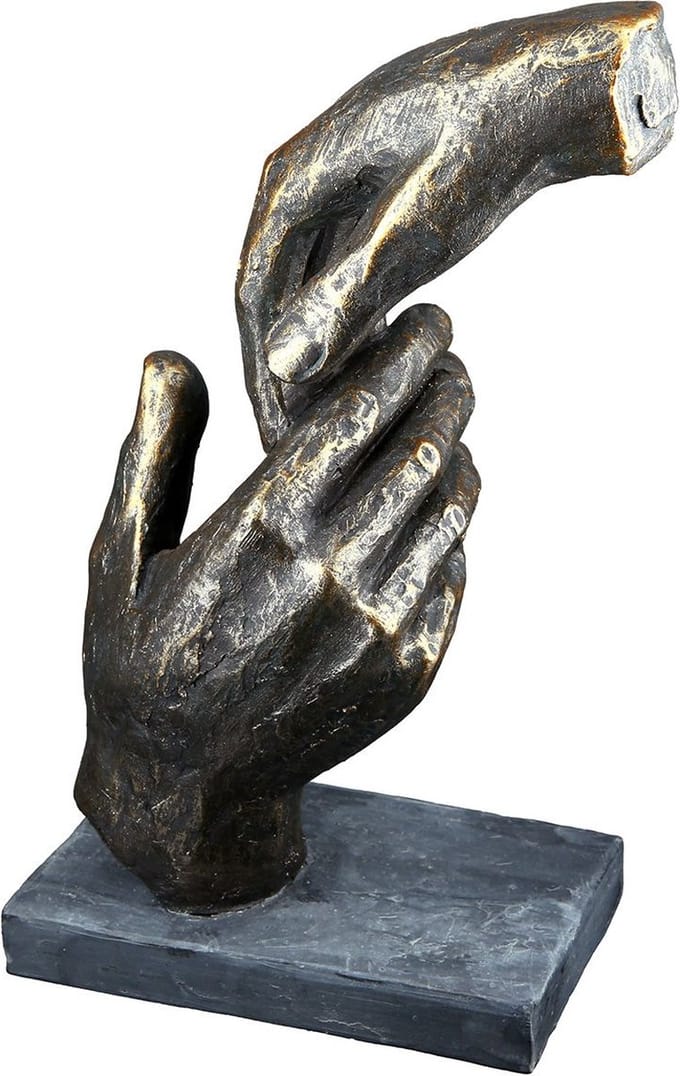 Gilde handwerk  Sculptuur Handen  Bronskleurig