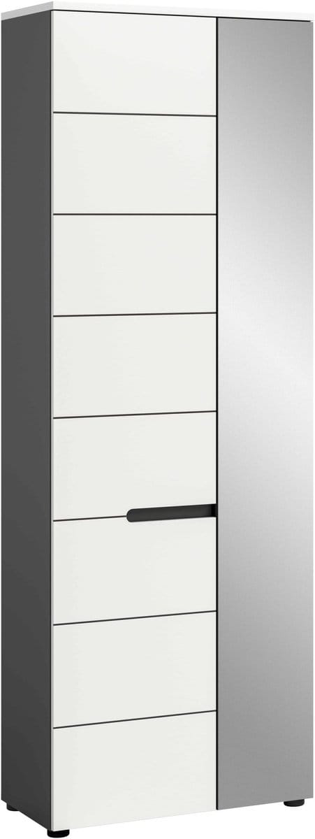 Canu kledingkast wit NB Basaltgrijs NB - 37x65x190cm