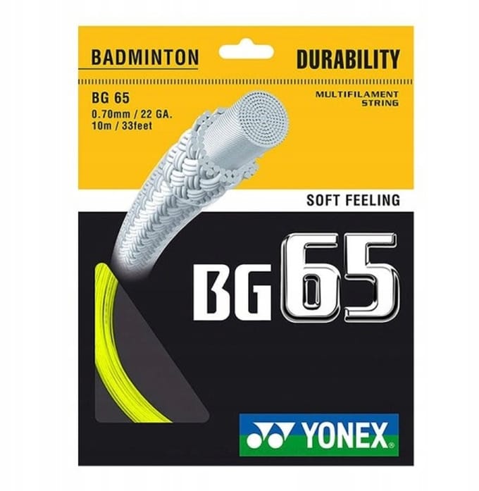 Yonex BG 65 Badminton Snaren - 0,7 mm gel