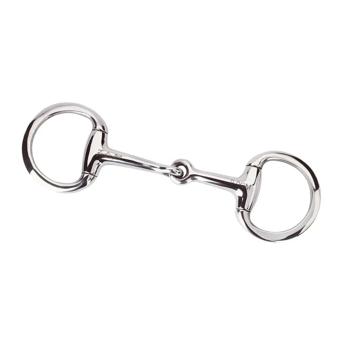 Mini olijfbit voor gebroken paarden met platte ringen Feeling