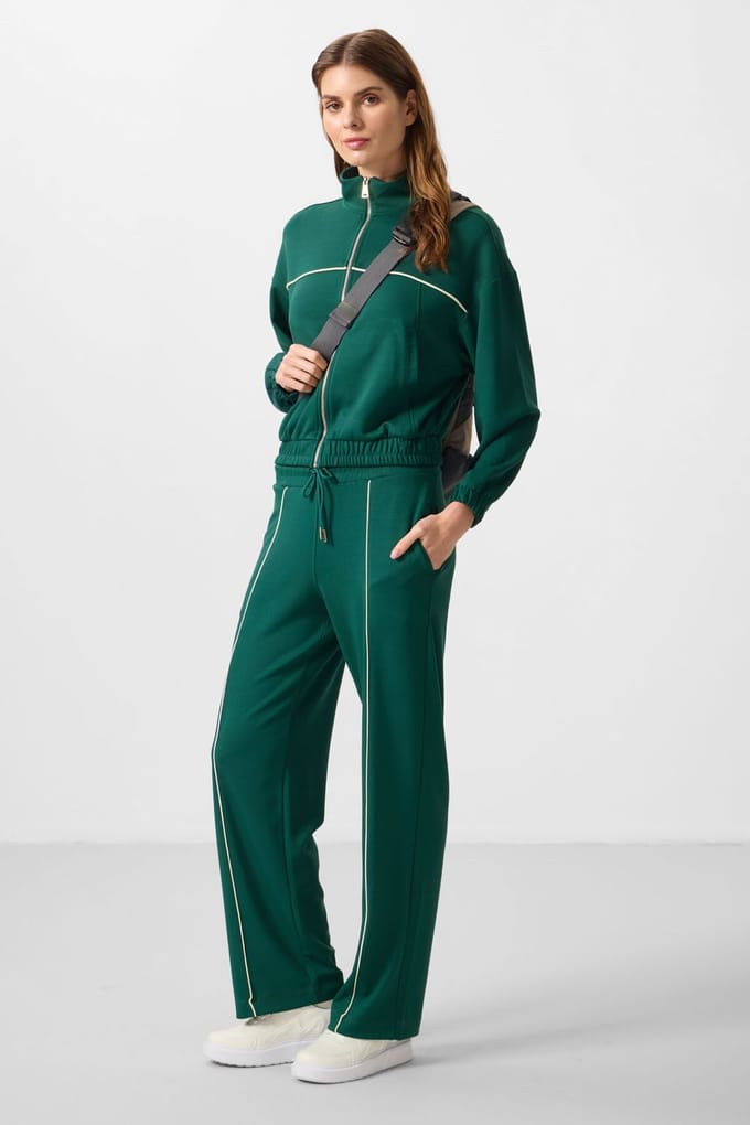 Oversized Rits-kraag Trainingspak Set