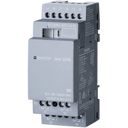 Siemens LOGO! DM8 12/24R 0BA2 PLC-uitbreidingsmodule 24 V/DC, 12 V/DC