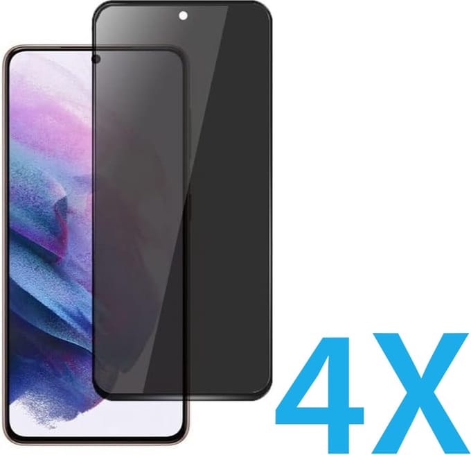 Screenprotector Geschikt Voor: Samsung Galaxy S24 Plus - Privacy Full Screenprotector 4x - screen protector - volledige glas - bescherming - beschermglas - Anti Spy - ZT Accessoires