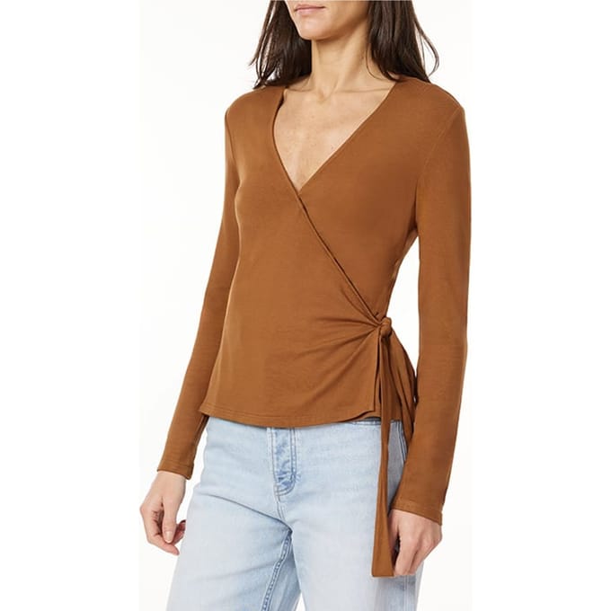 Scotch & Soda Wrap Top Nuthatch Taglia: S | Maglie a manica lunga Outlet | Donna