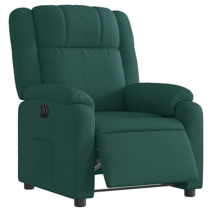 vidaXL - Fauteuil - verstelbaar - elektrisch - stof - donkergroen