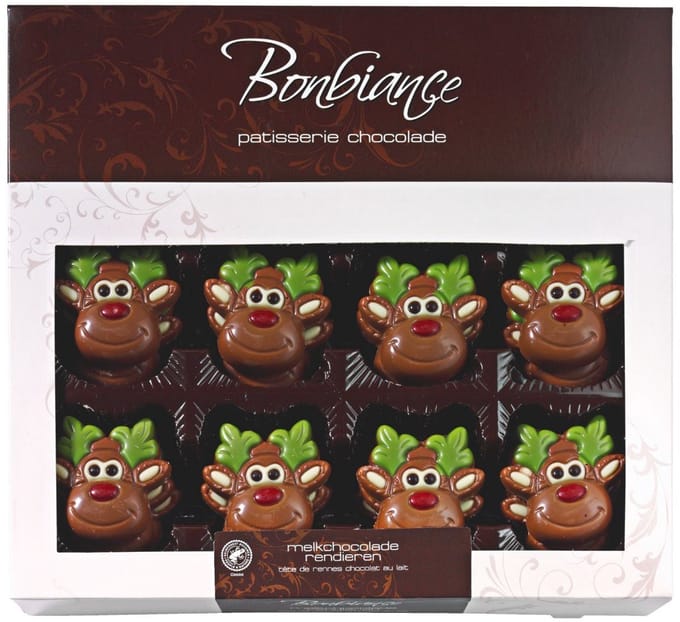 Bonbiance melkchocolade rendiertjes - 540 gram - Kerst - patisserie chocolade