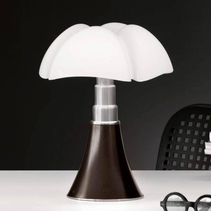 Martinelli Luce Pipistrello LED tafellamp, bruin, dimbaar