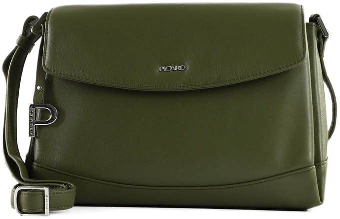 PICARD Leren schoudertas Really Shoulder Bag Olive olijfgroen