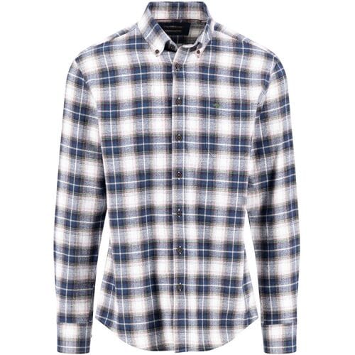 Fynch-Hatton Overhemd Colorful Multi Check Button-Down Dark Leaf-Multi / male